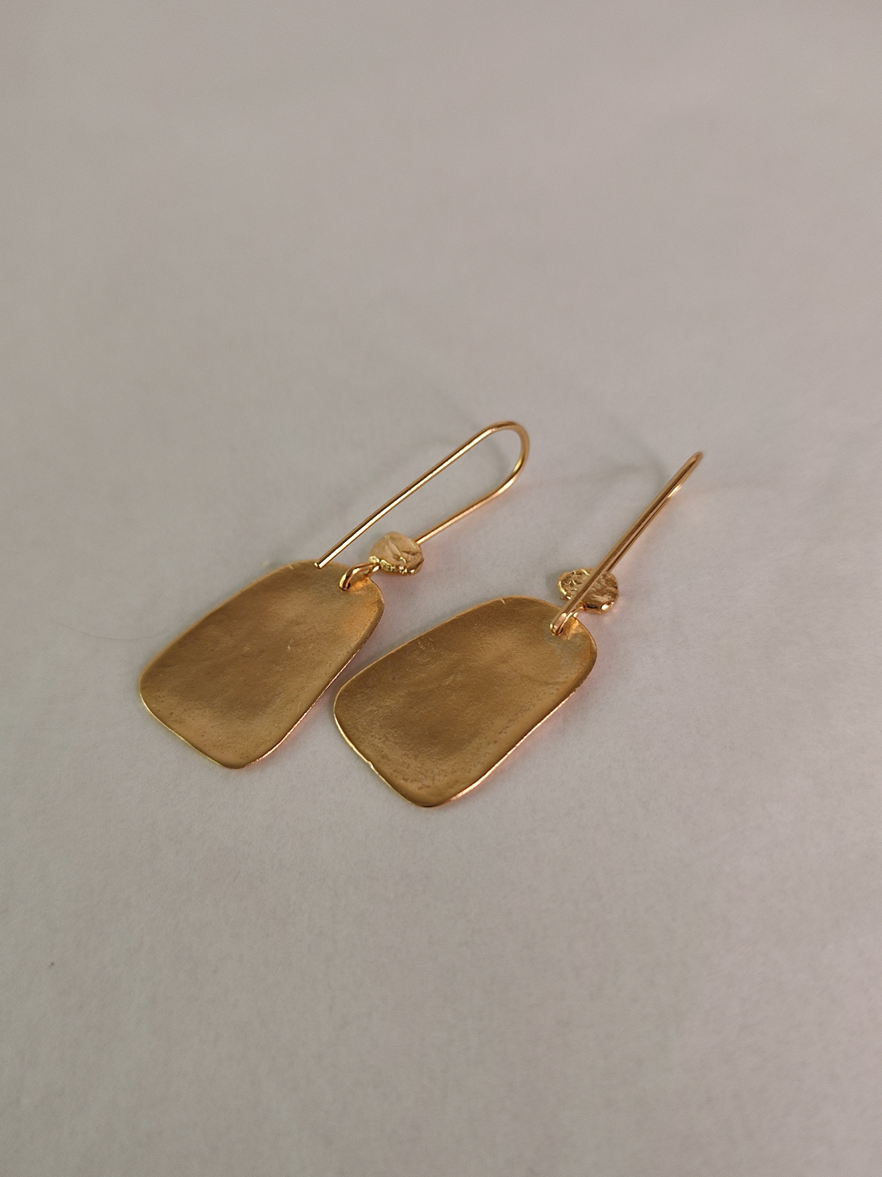 18k Gold Dangle Boho Ancient Earrings
