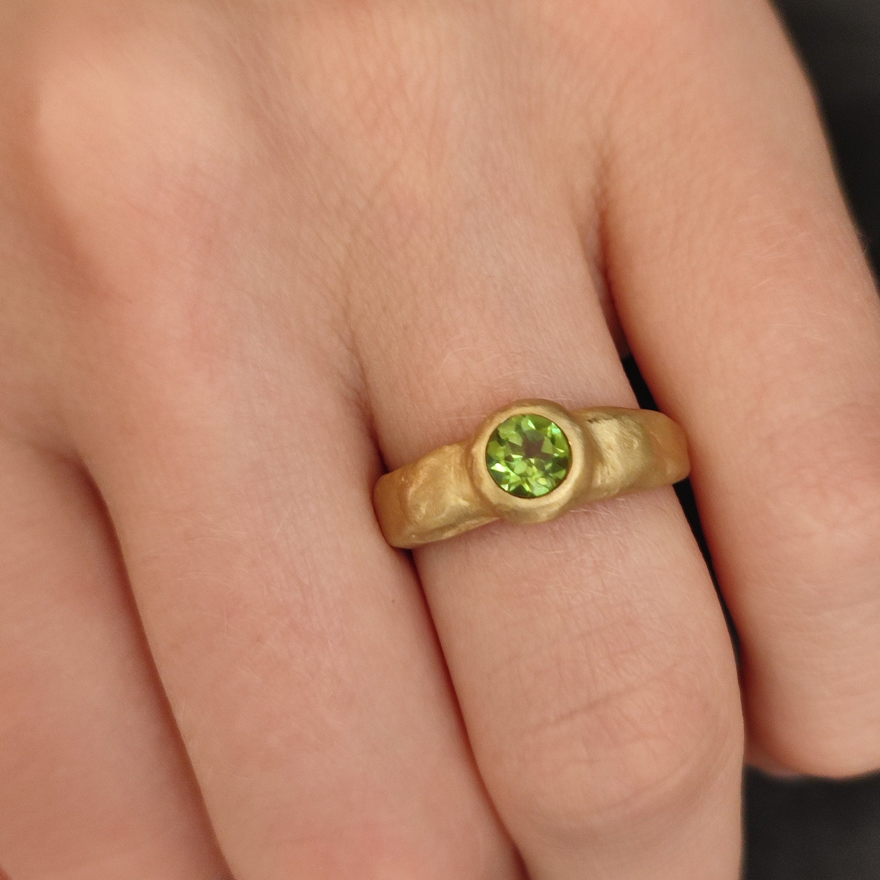 green tourmaline ring