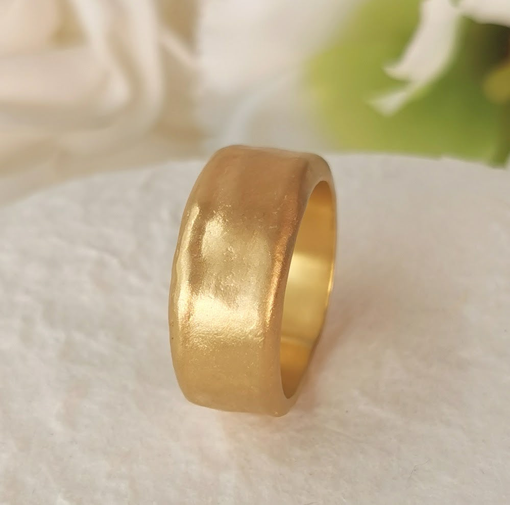 טבעת נישואין עבה 18K זהב מוצק
