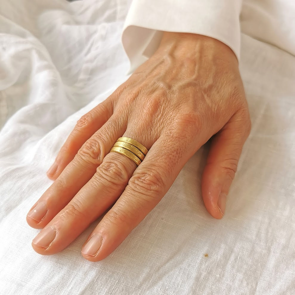 triple layer wrap ring 22k