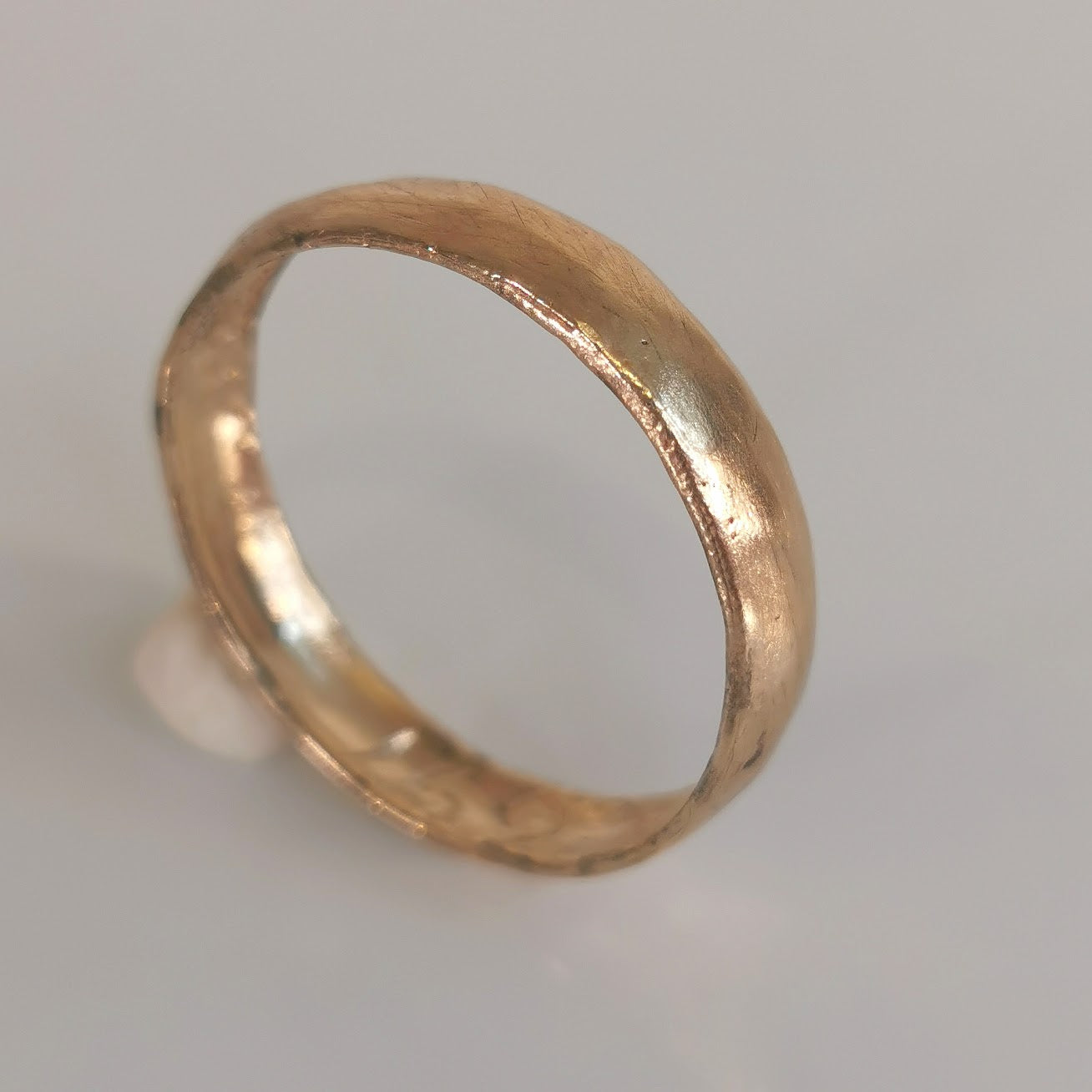 Organic Gold Wedding Band, Minimal Everyday Band