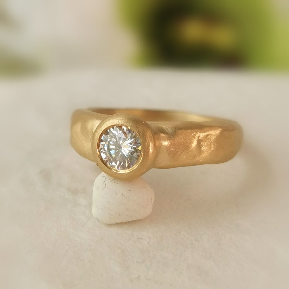 moissanite gold ring