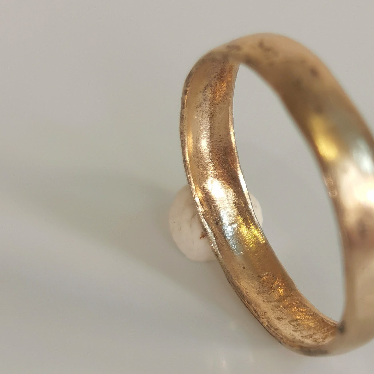 Organic Gold Wedding Band, Minimal Everyday Band
