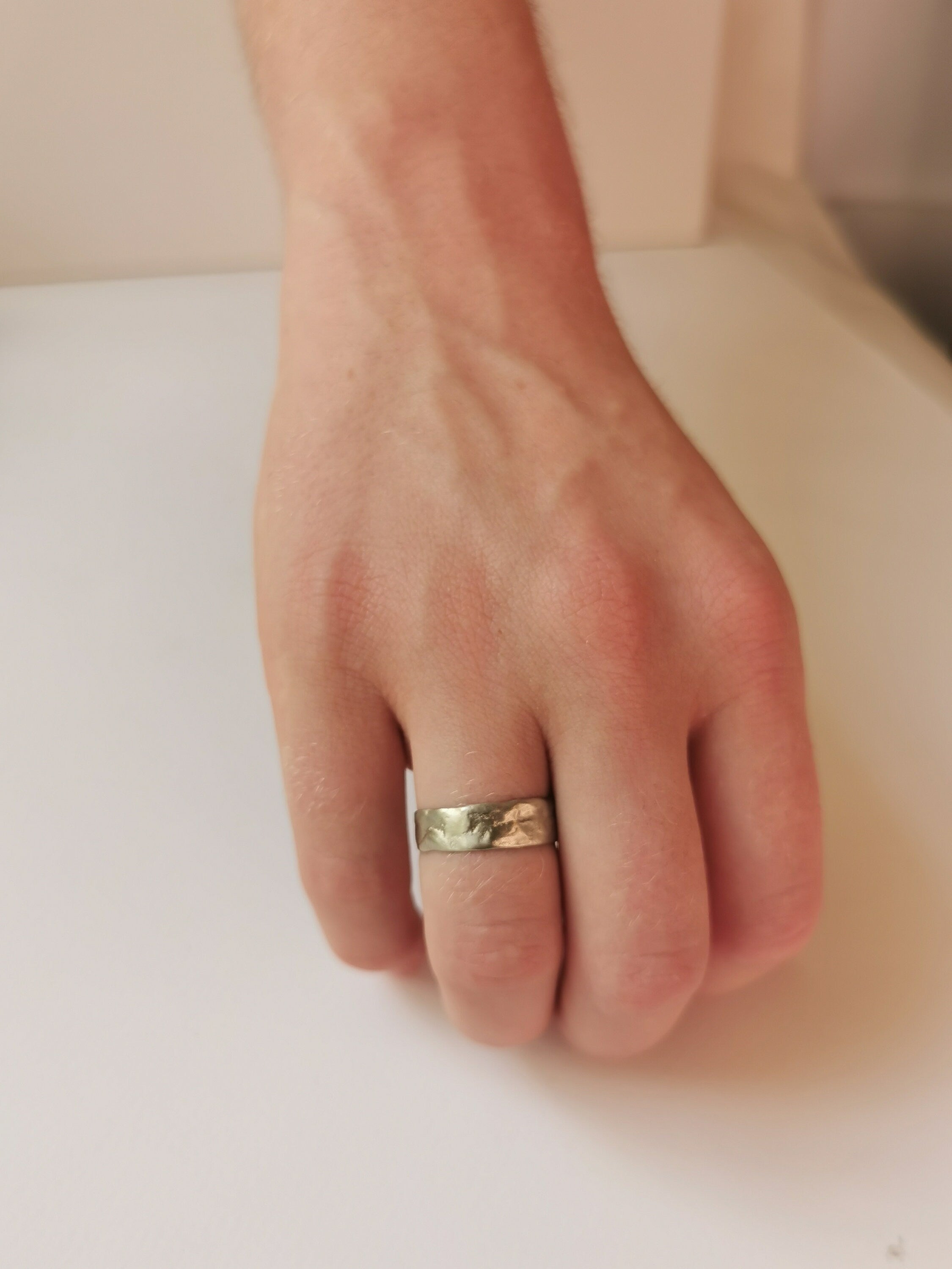 Matte Finnish Textured Gold Wedding Ring