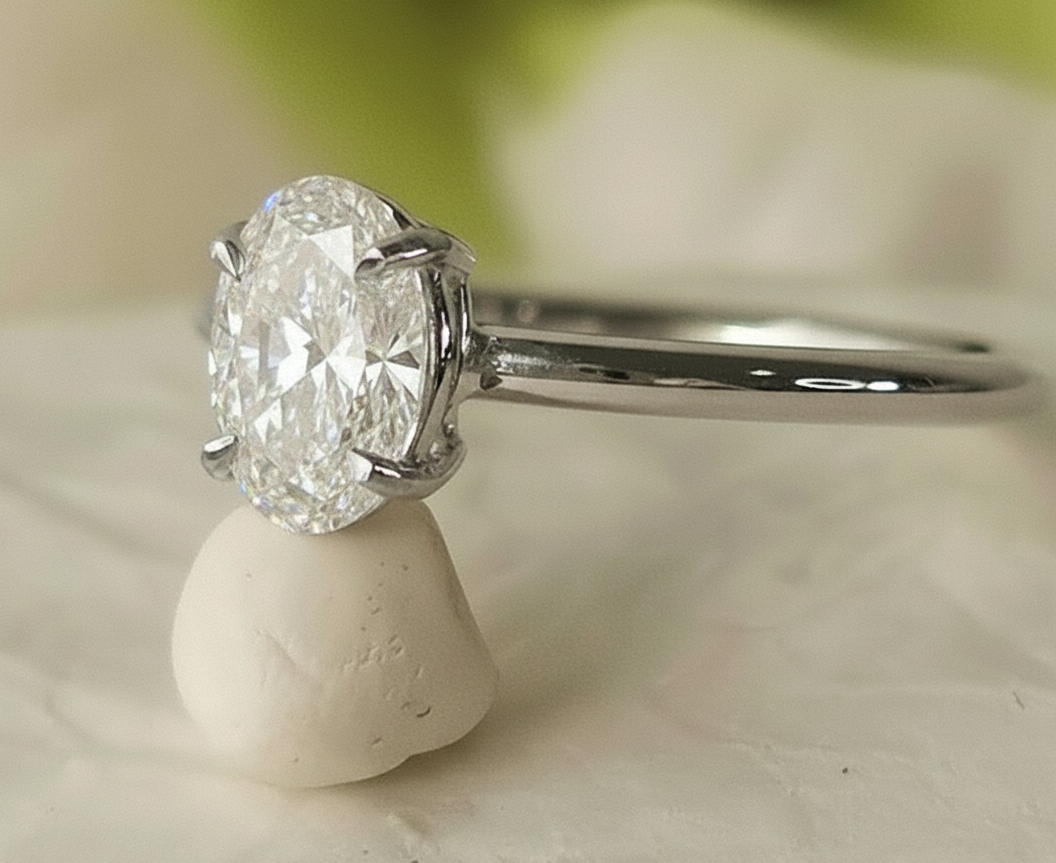 Impressive Oval 2 Carat Lab-Grown Diamond Engagement Ring