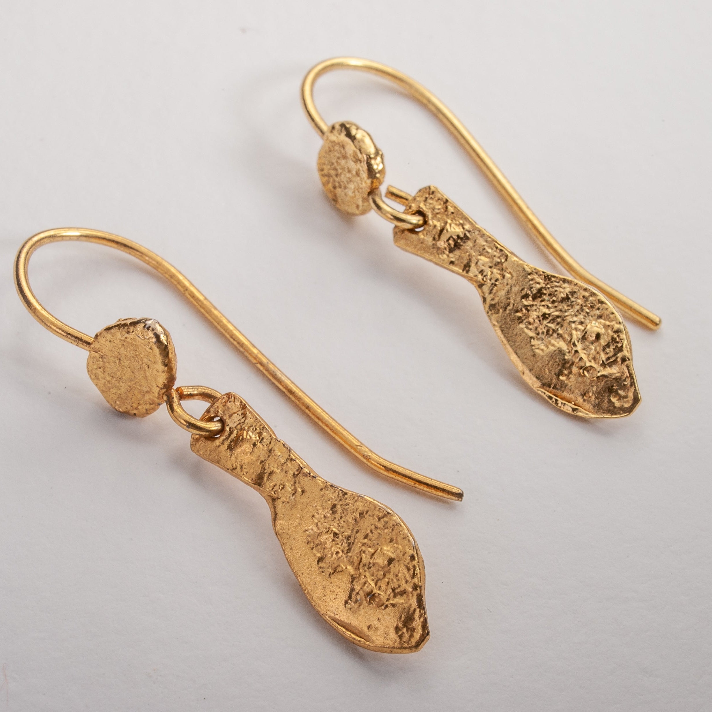 Gold Fish Dangle Earrings