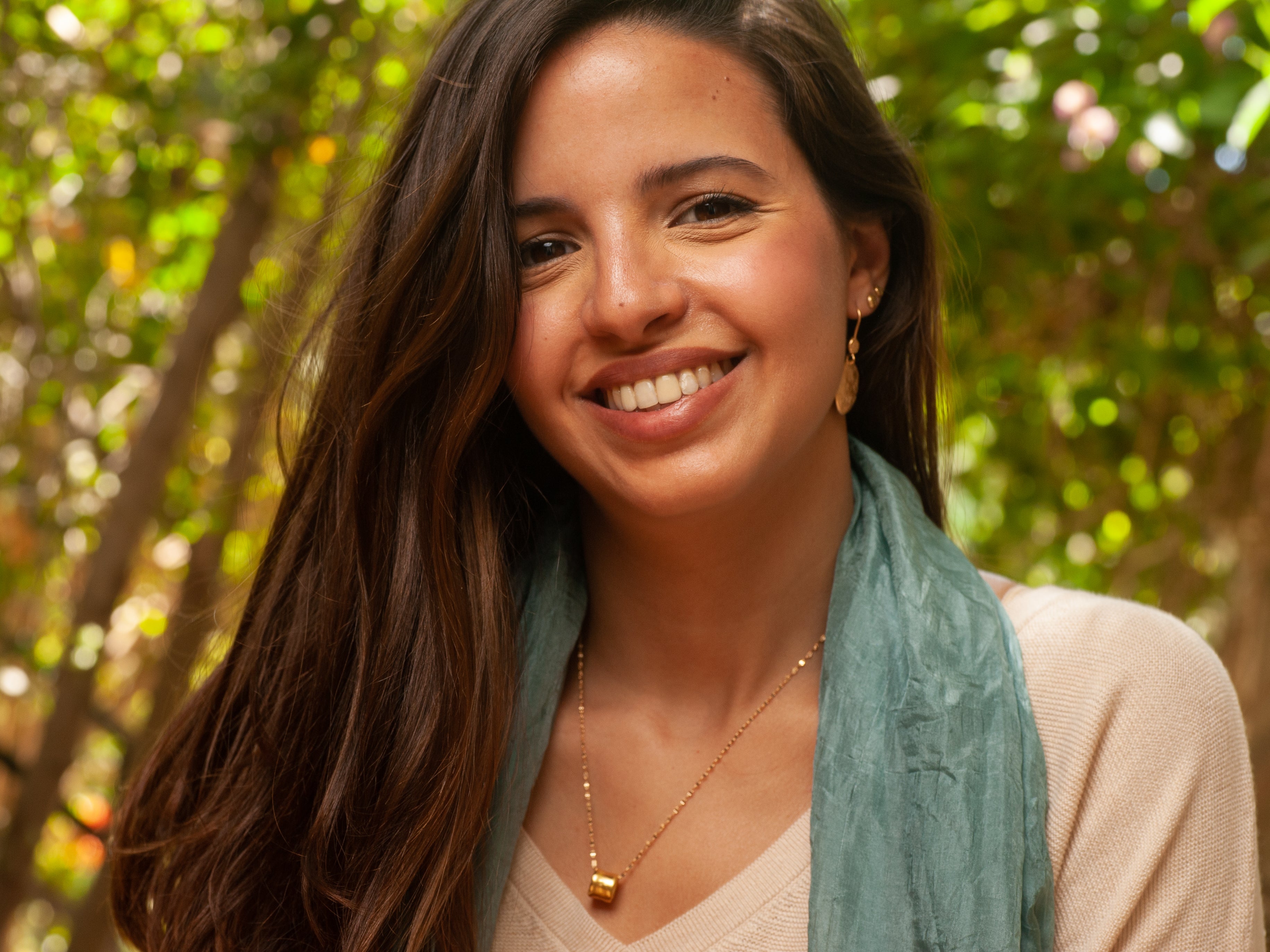 שרשרת תליון מרובעת זהב מט קטן