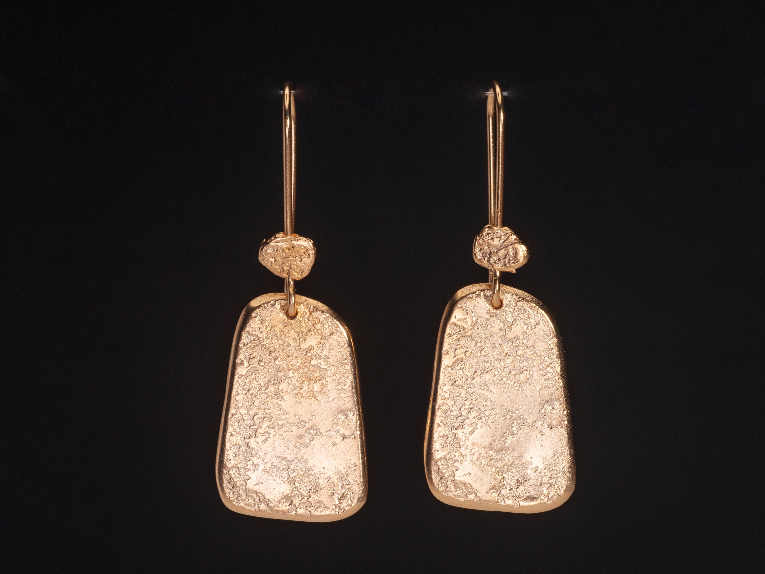 18k Gold Dangle Boho Ancient Earrings