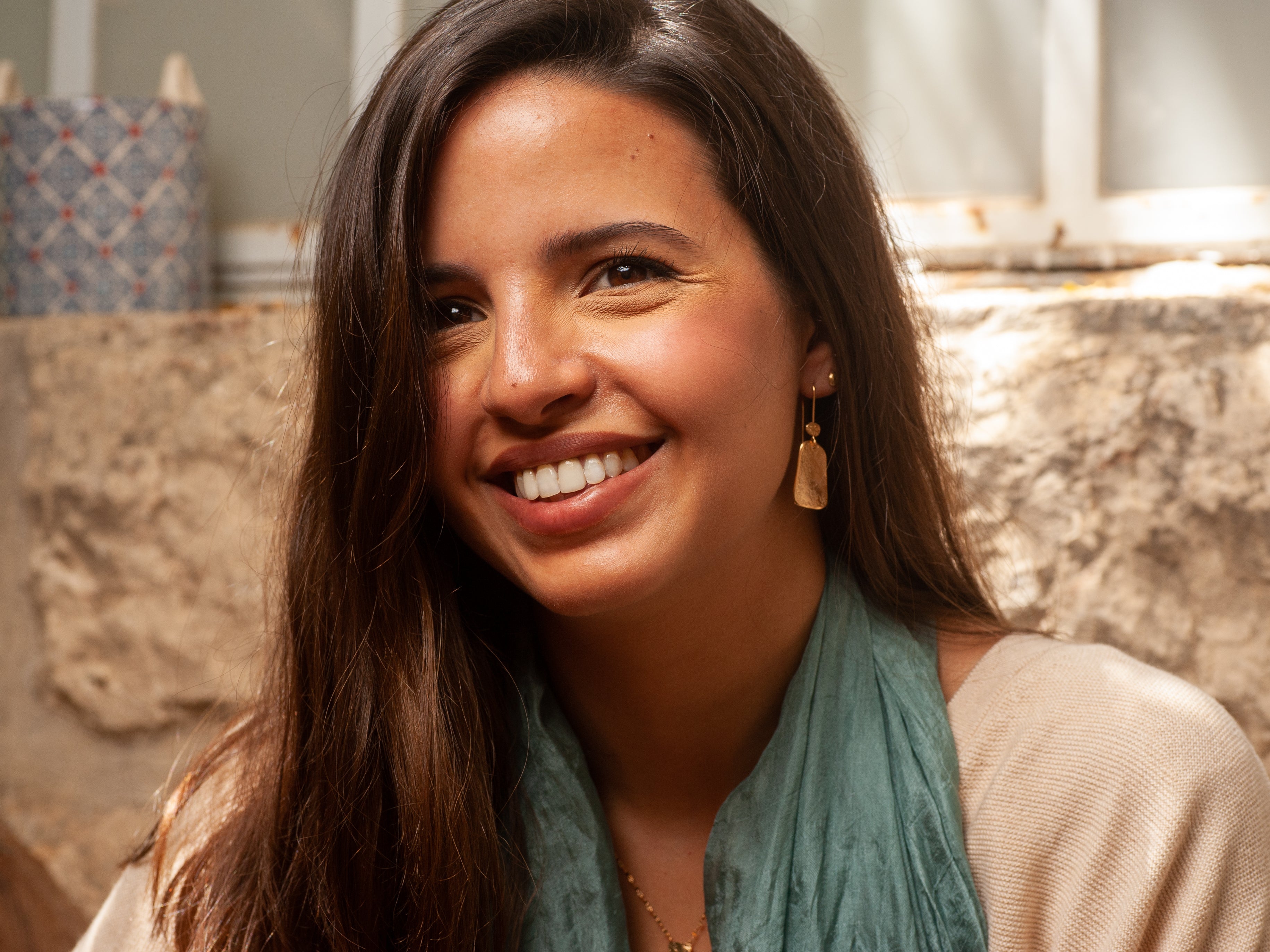 18k Gold Dangle Boho Ancient Earrings