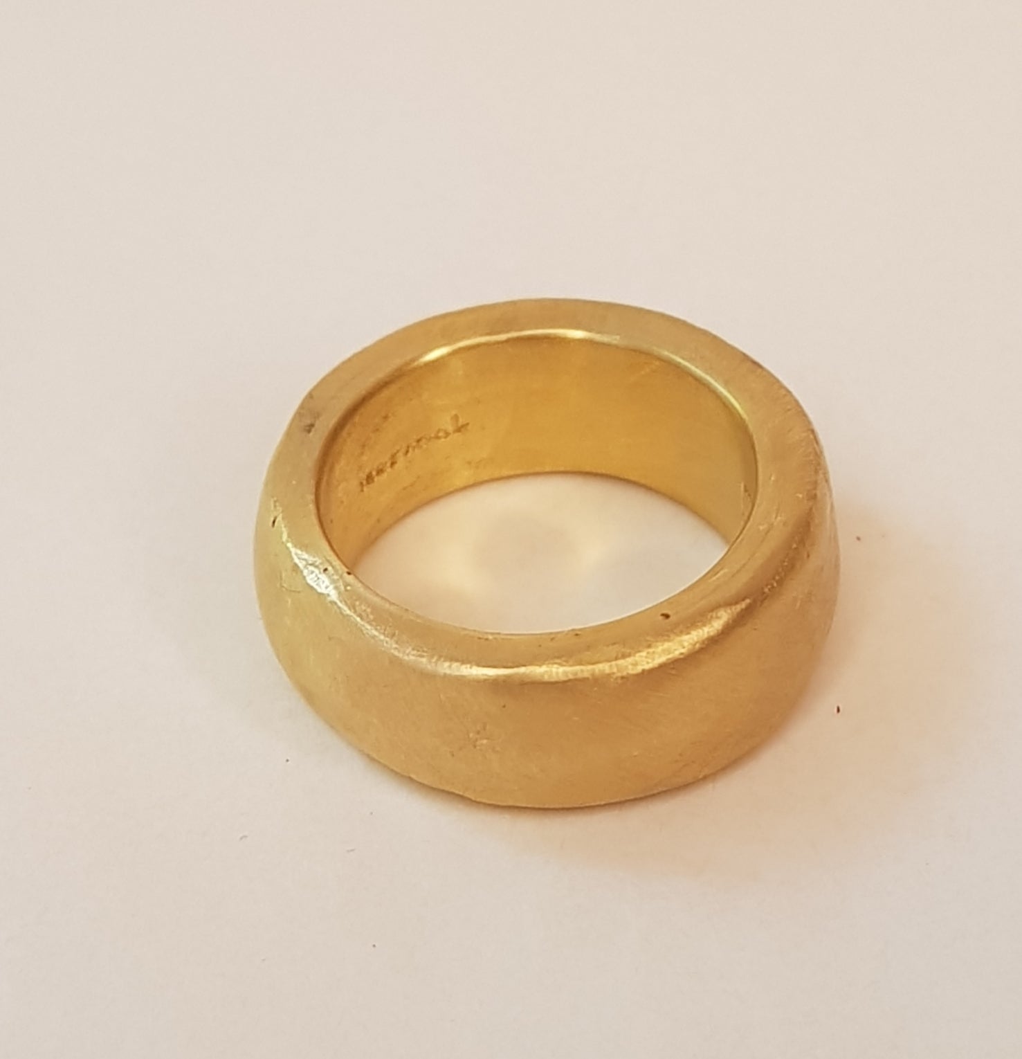 Thick 18K Solid Gold Statement Wedding Ring