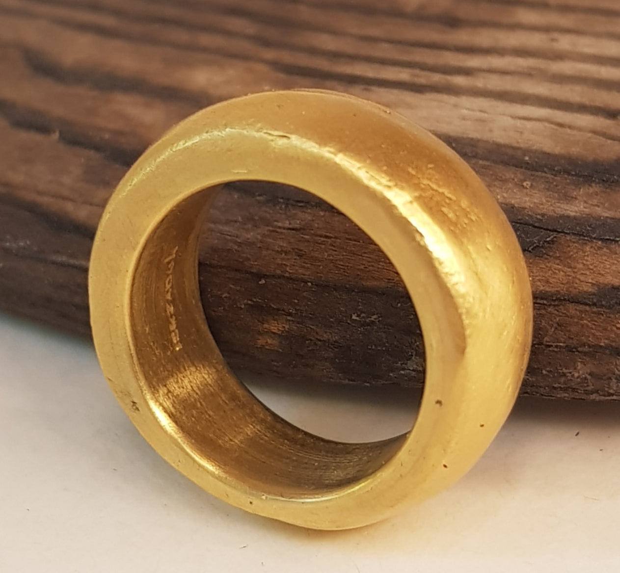 Thick 18K Solid Gold Statement Wedding Ring