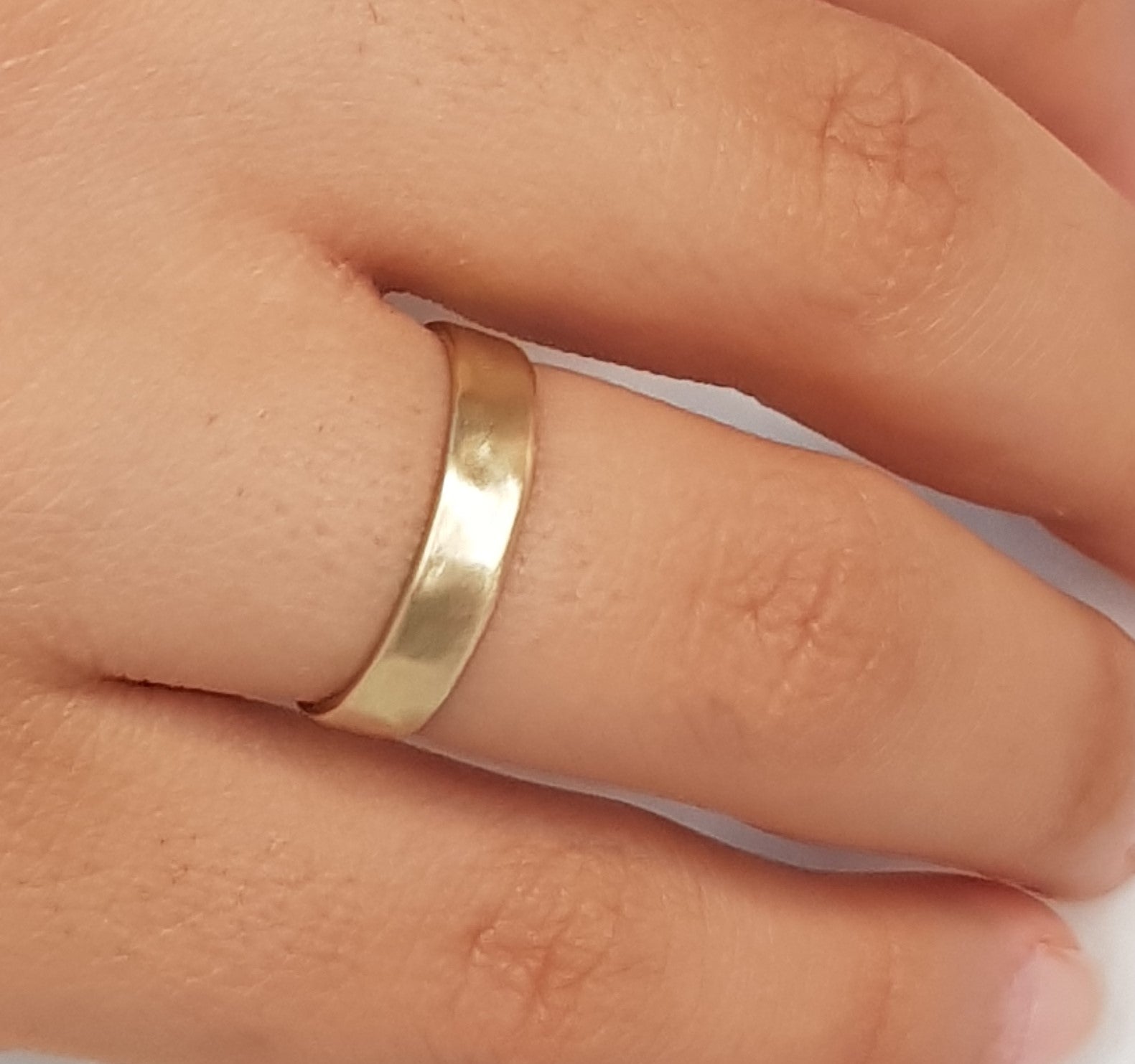 18K Matte Gold Matching Wedding Ring Set