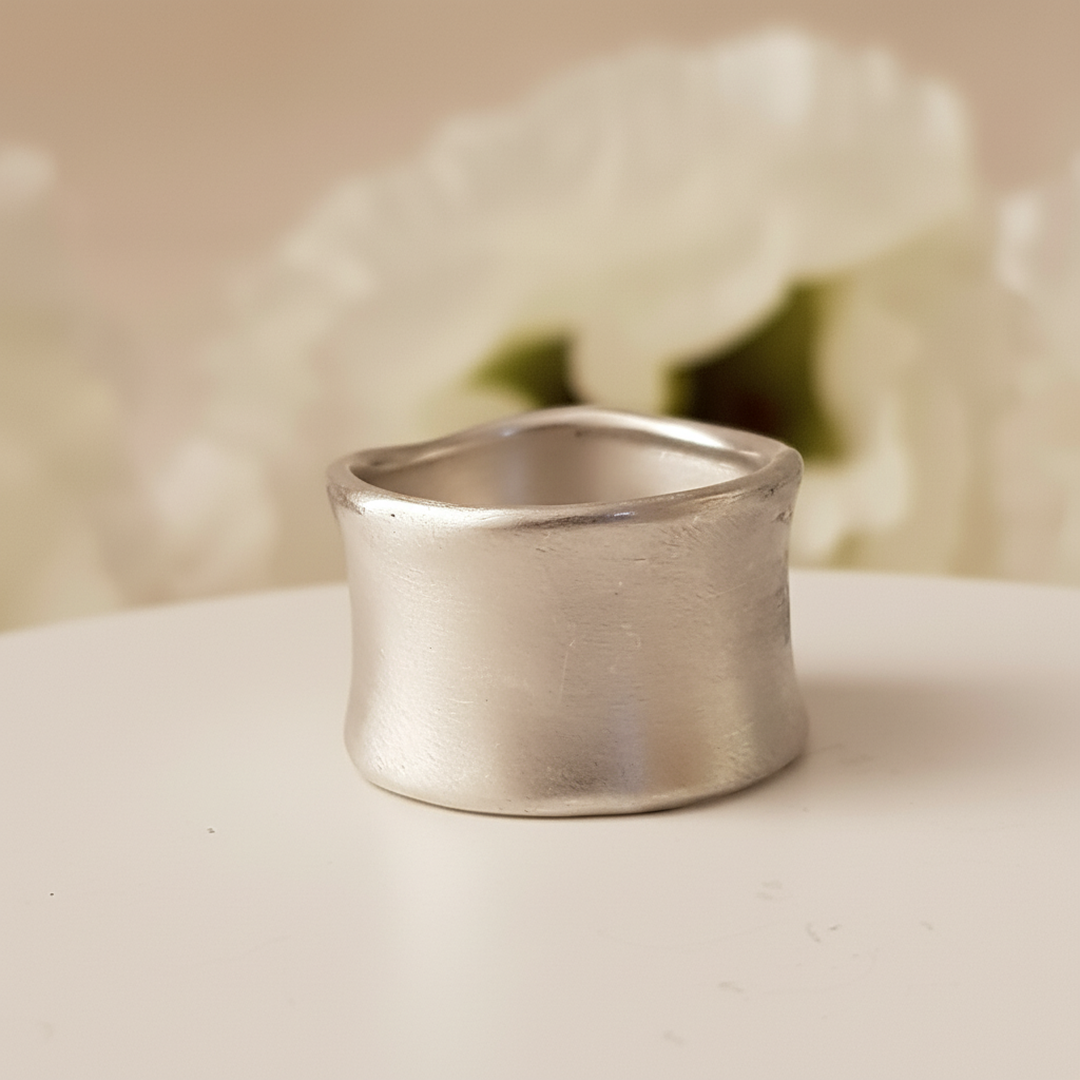 טבעת נישואין זהב מוצק 18K ברוחב 12 מ"מ גימור מט