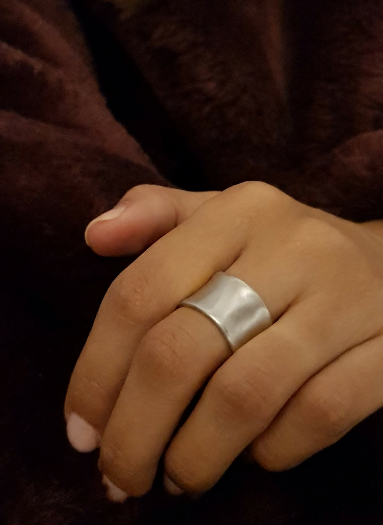  12mm Wide Wedding Band Ring Silver