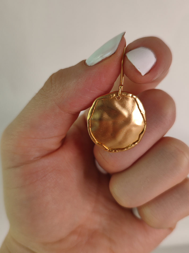 Large Gold Circle Earrings