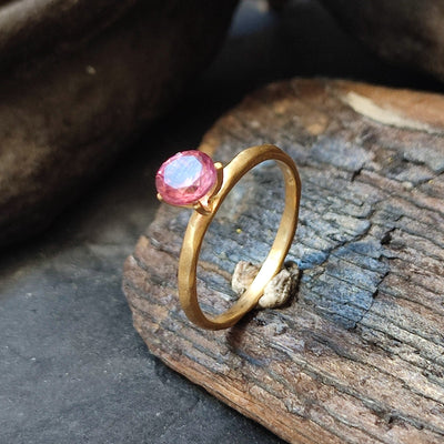 pink tourmaline engagement ring