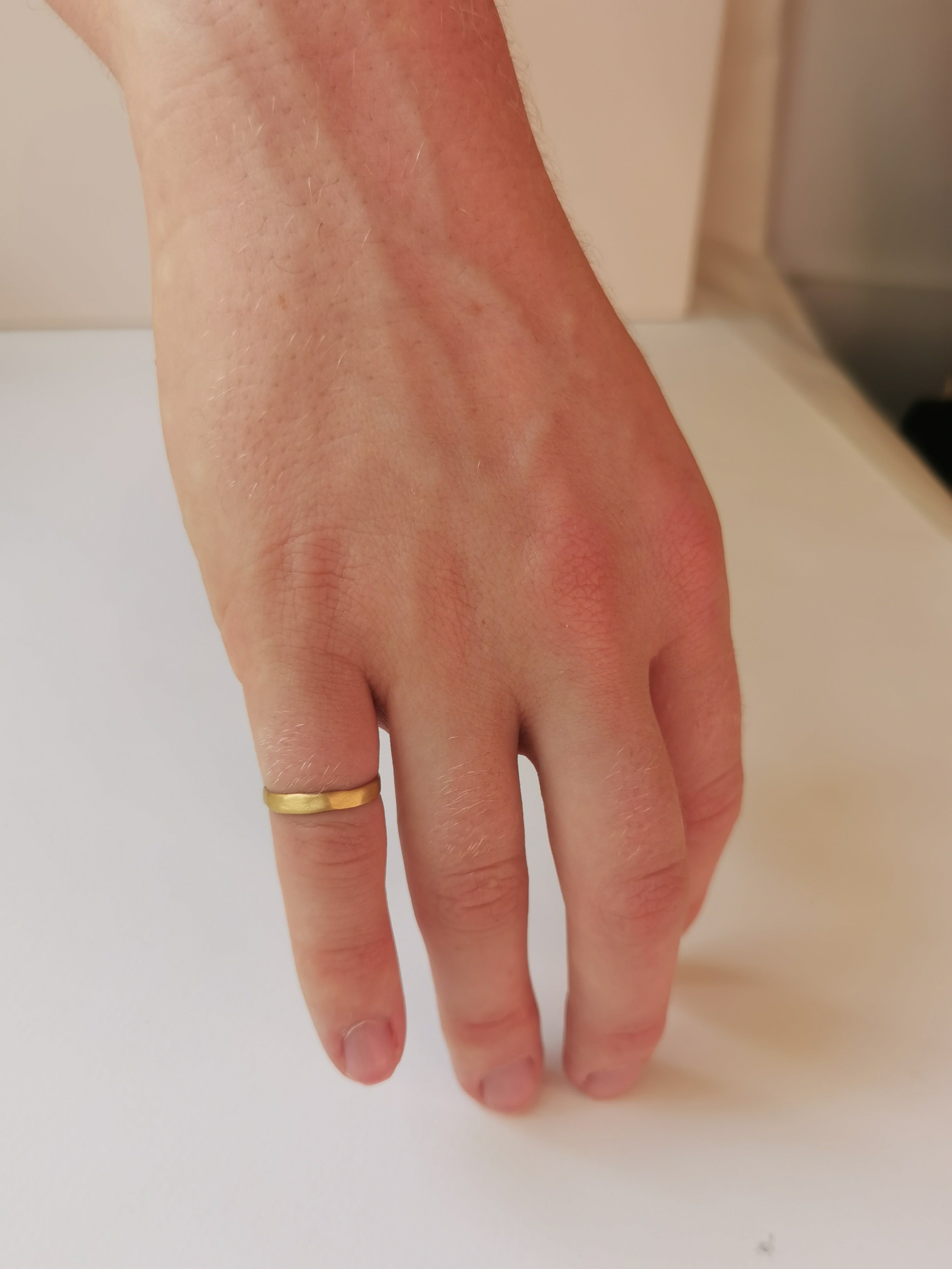 14k Handmade Smooth Matte Gold Ring