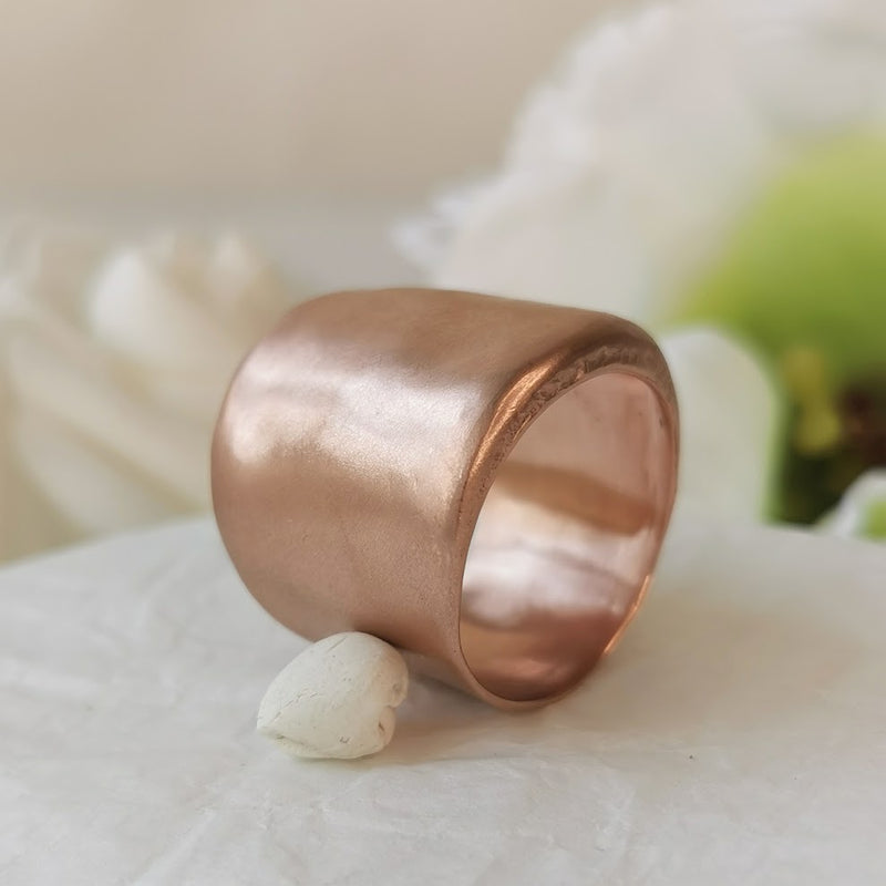 Extra Wide 23mm 14k Yellow/Rose Gold Ring-ZadokGold