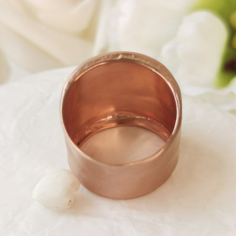 Extra Wide 23mm 14k Yellow/Rose Gold Ring-ZadokGold