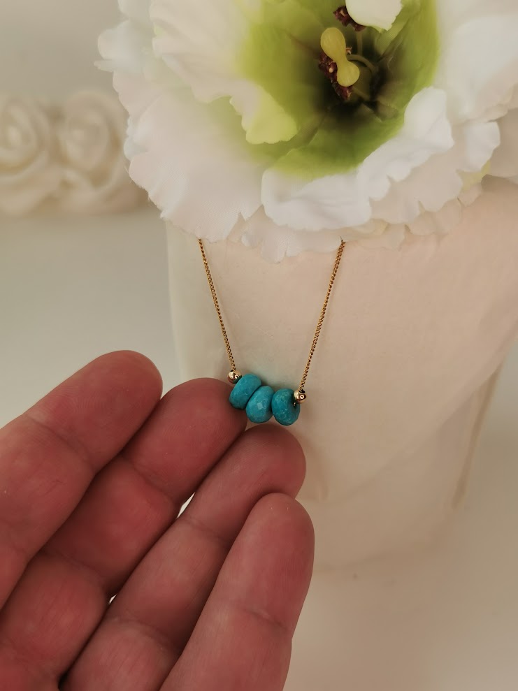 Carved Natural Blue Turquoise beads