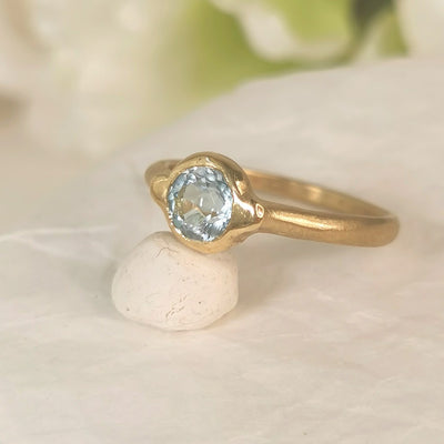 sparkly topaz gold ring