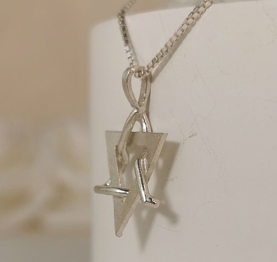 Silver Magen David Delicate Interlocked Stars Design-ZadokGold