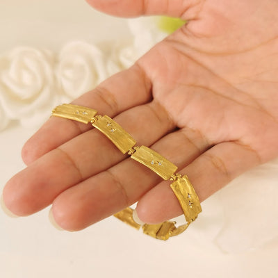 18k gold link bracelet