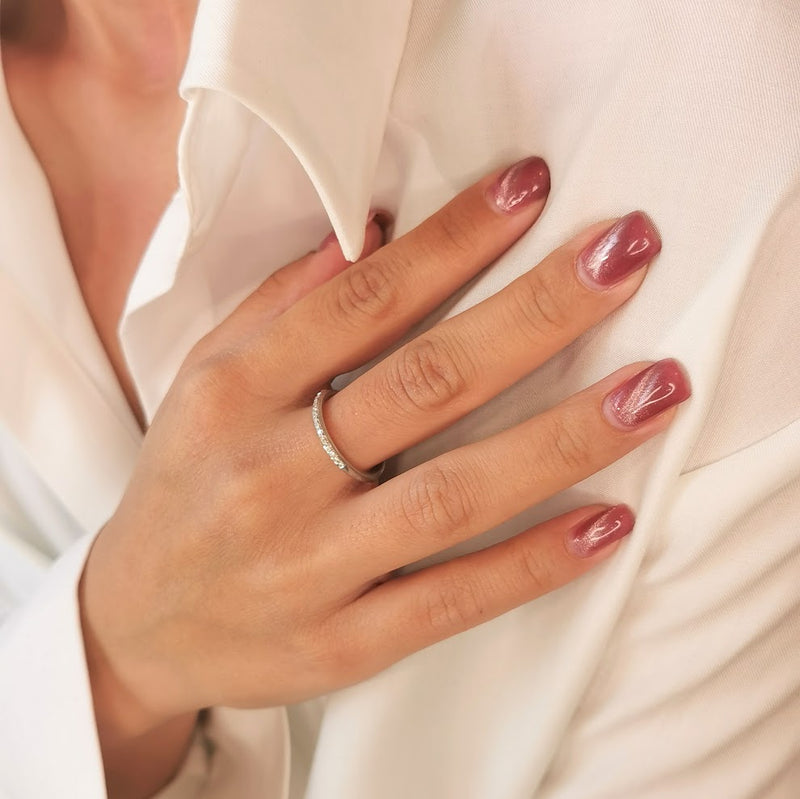 White Gold Diamond Infinity Stacking Ring