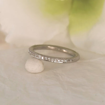 Pave Diamond Infinity White Gold Ring