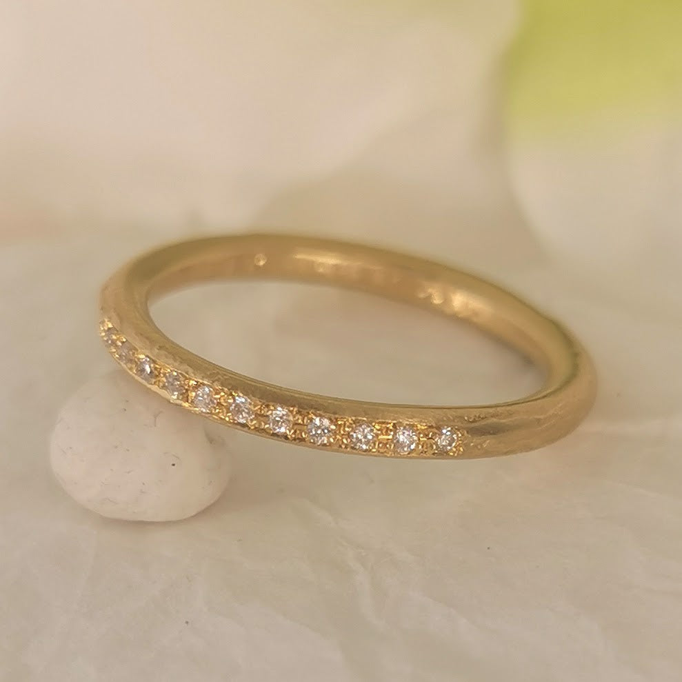 Diamond Stacking Band Gold Ring