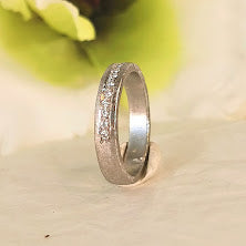 4mm Wide Infinity Pave Engagement Band White Gold Ring