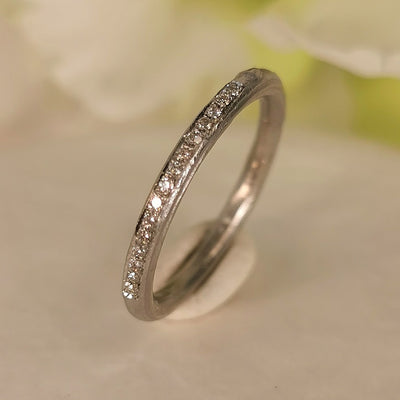 White Gold Diamond Infinity Stacking Ring