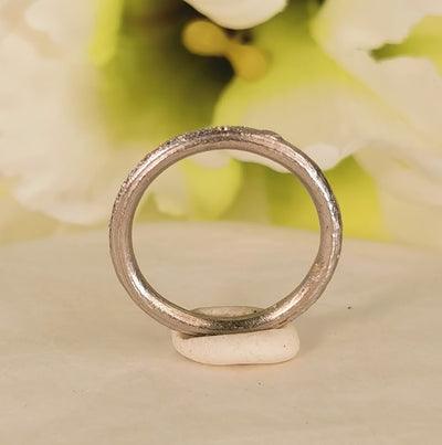 White Gold Diamond Infinity Stacking Ring