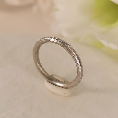 White Gold Diamond Infinity Stacking Ring