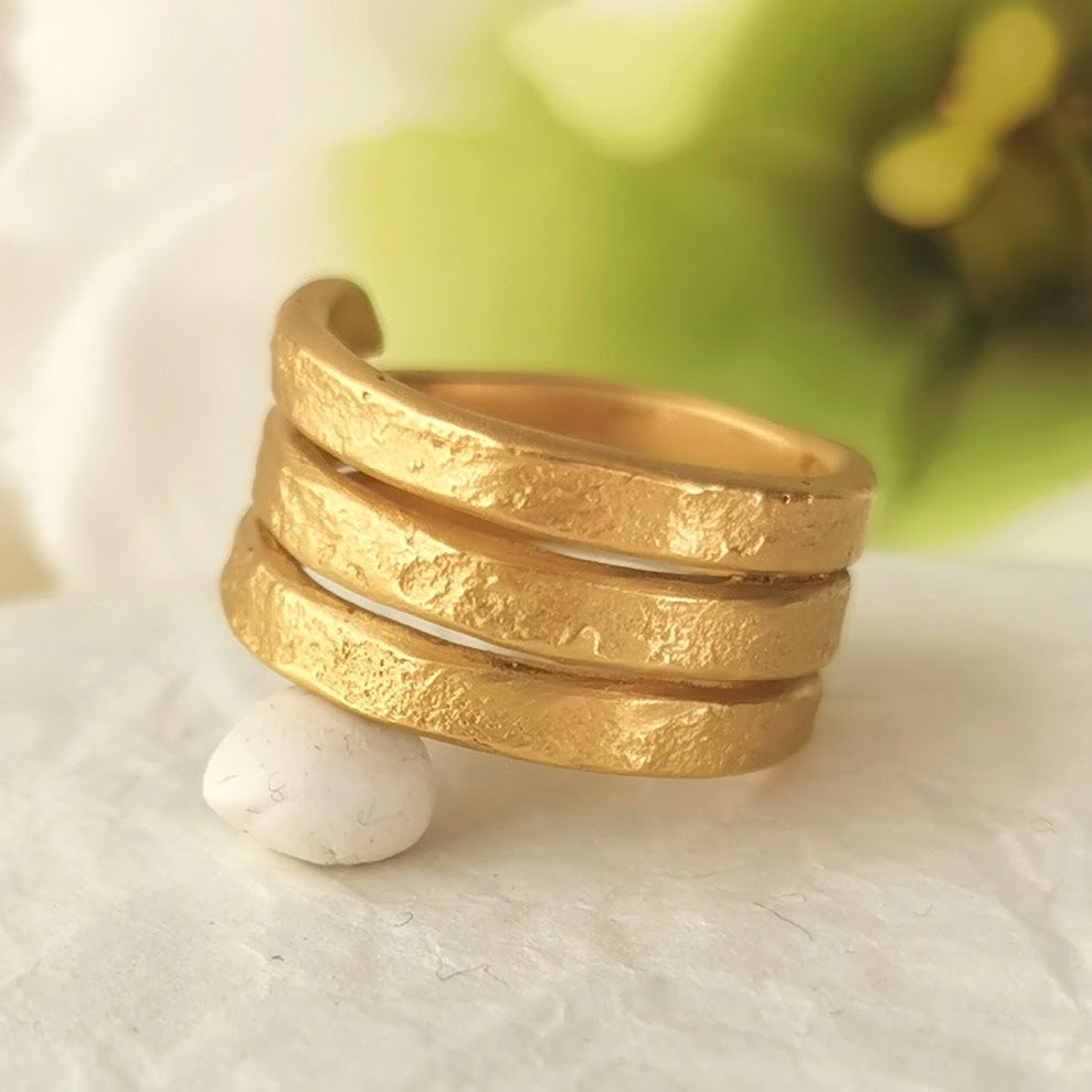 solid gold wrap ring