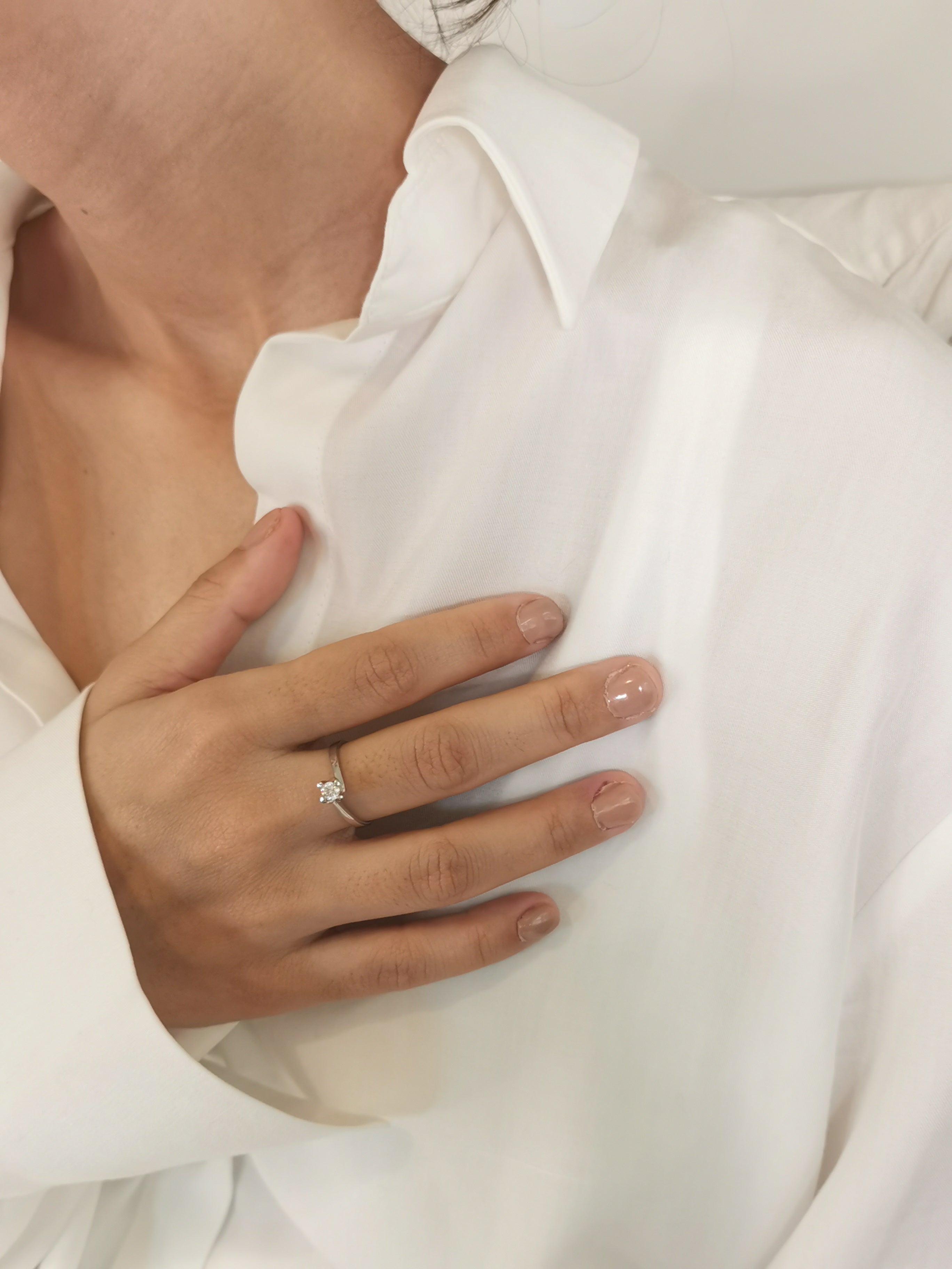 טבעת סוליטר טויסט