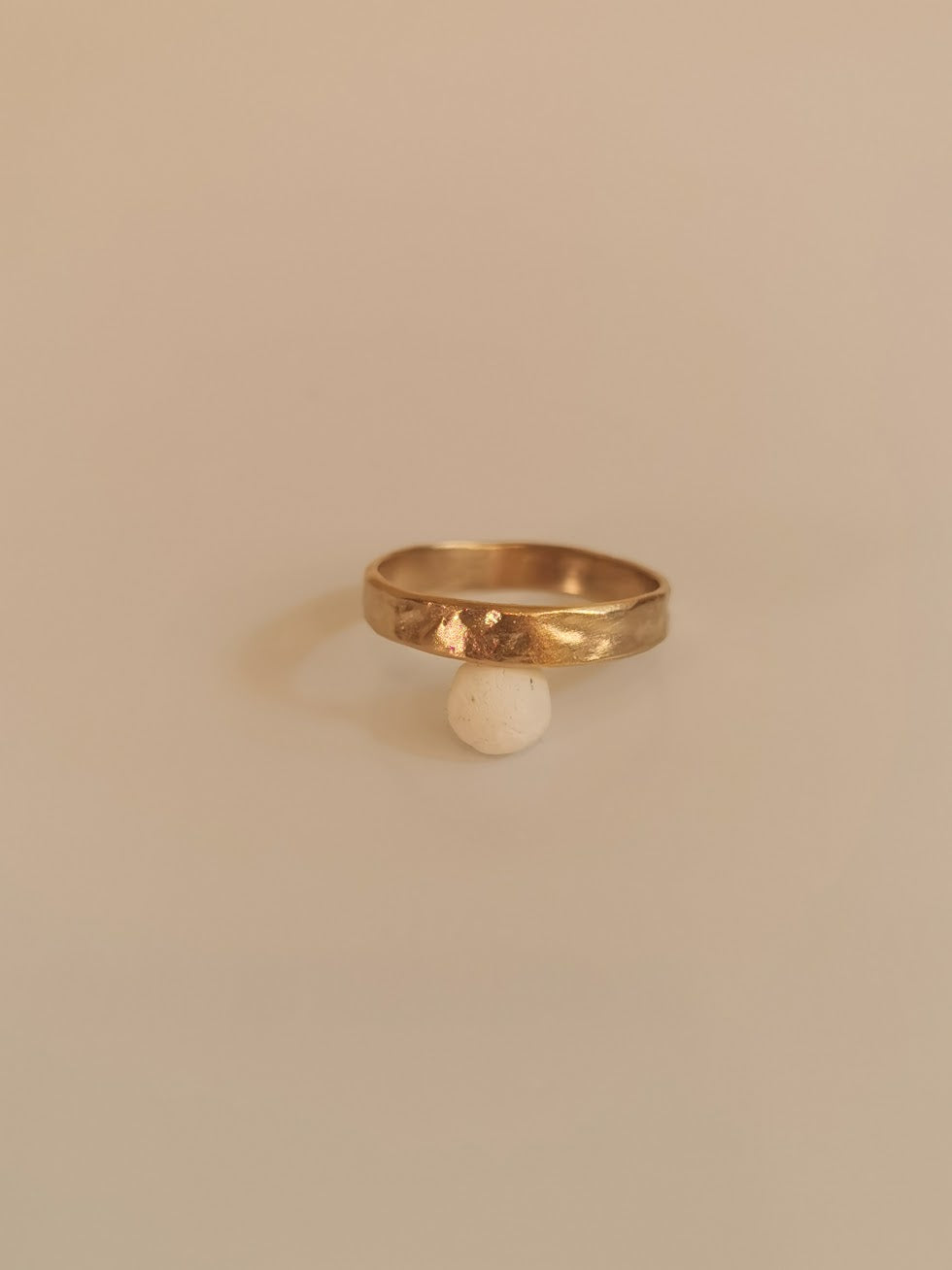 Hammered Gold Wedding Band,Slim 4mm Stacking Ring