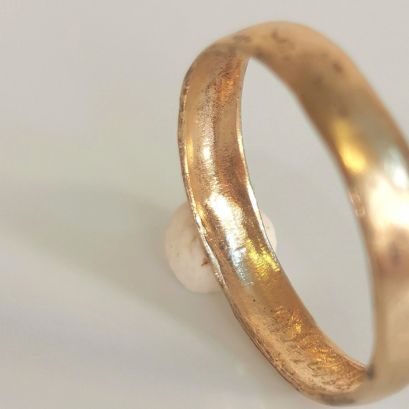 Organic Gold Wedding Band, Minimal Everyday Band