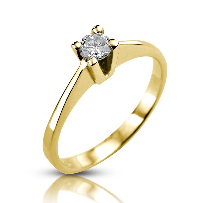 Timeless Cathedral Gold Diamond 0.15ct Engagement Ring