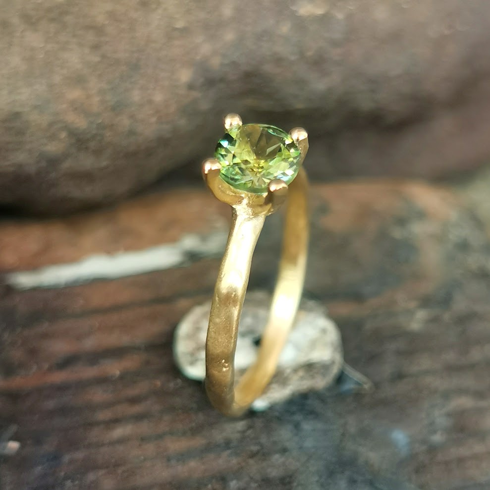green tourmaline ring