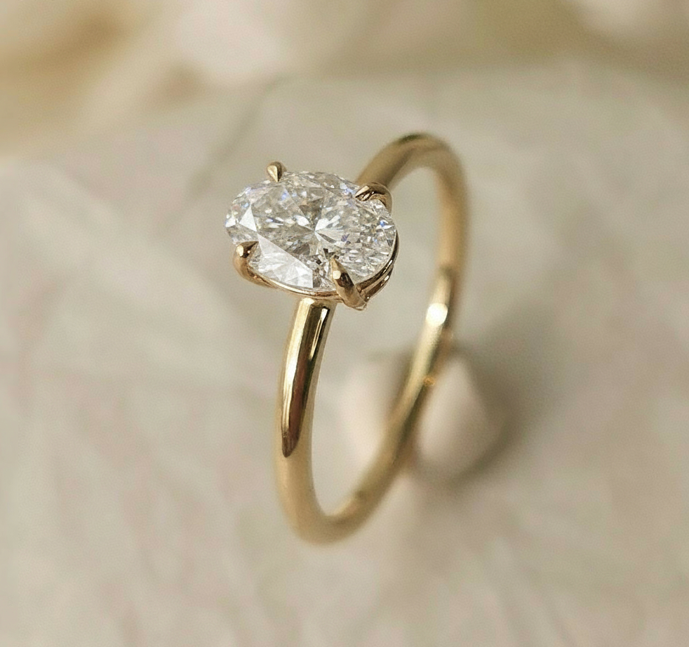 Impressive Oval 2 Carat Lab-Grown Diamond Engagement Ring
