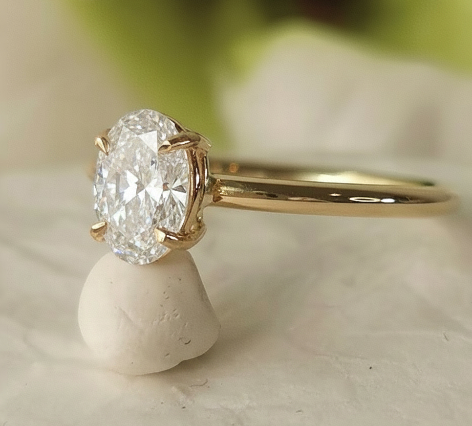 Impressive Oval 2 Carat Lab-Grown Diamond Engagement Ring