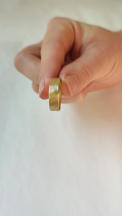 6mm Wide Chunky 18k Gold Ring for Men/Women