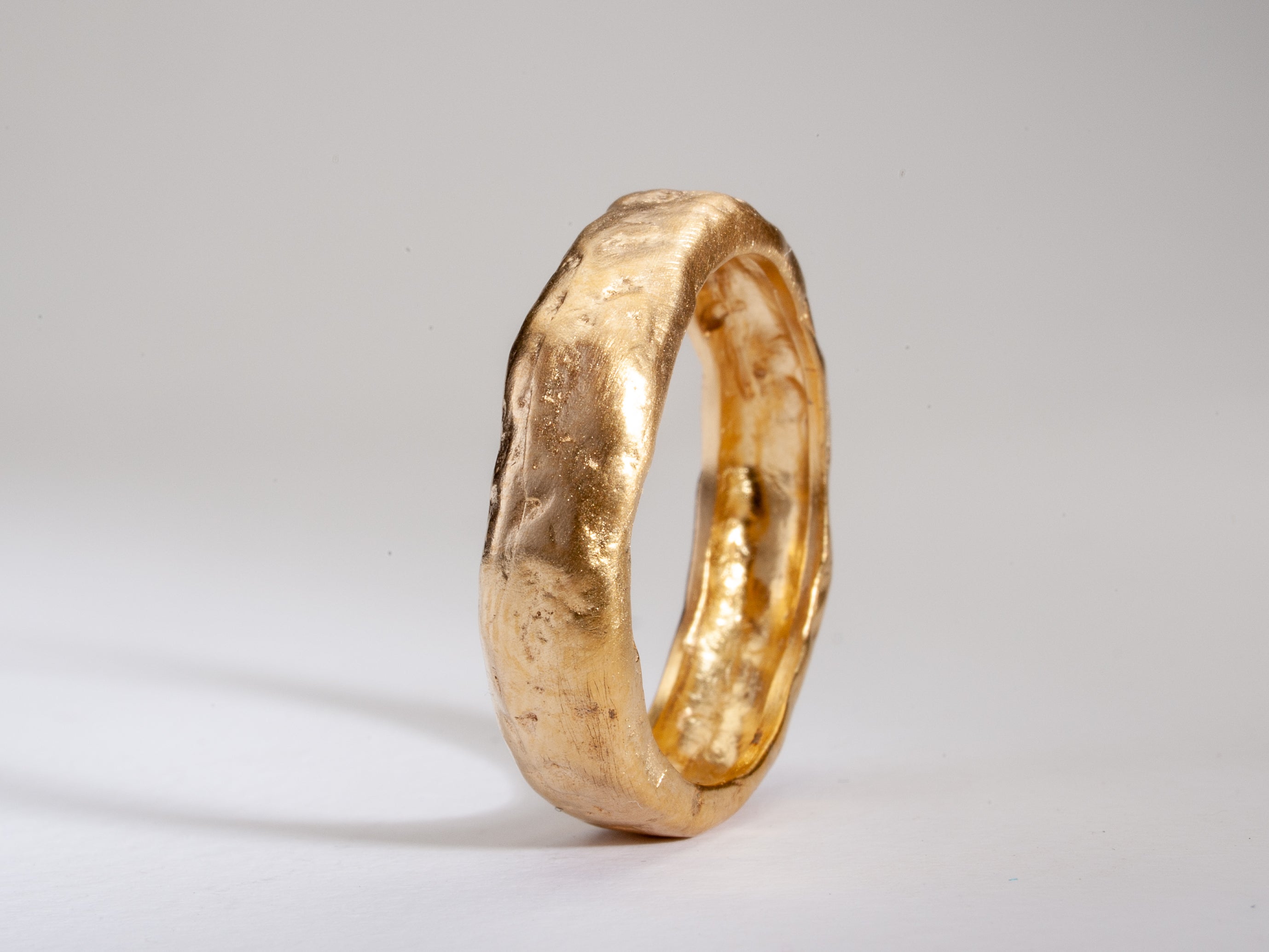 Chunky Melted Gold 18K Wedding Ring