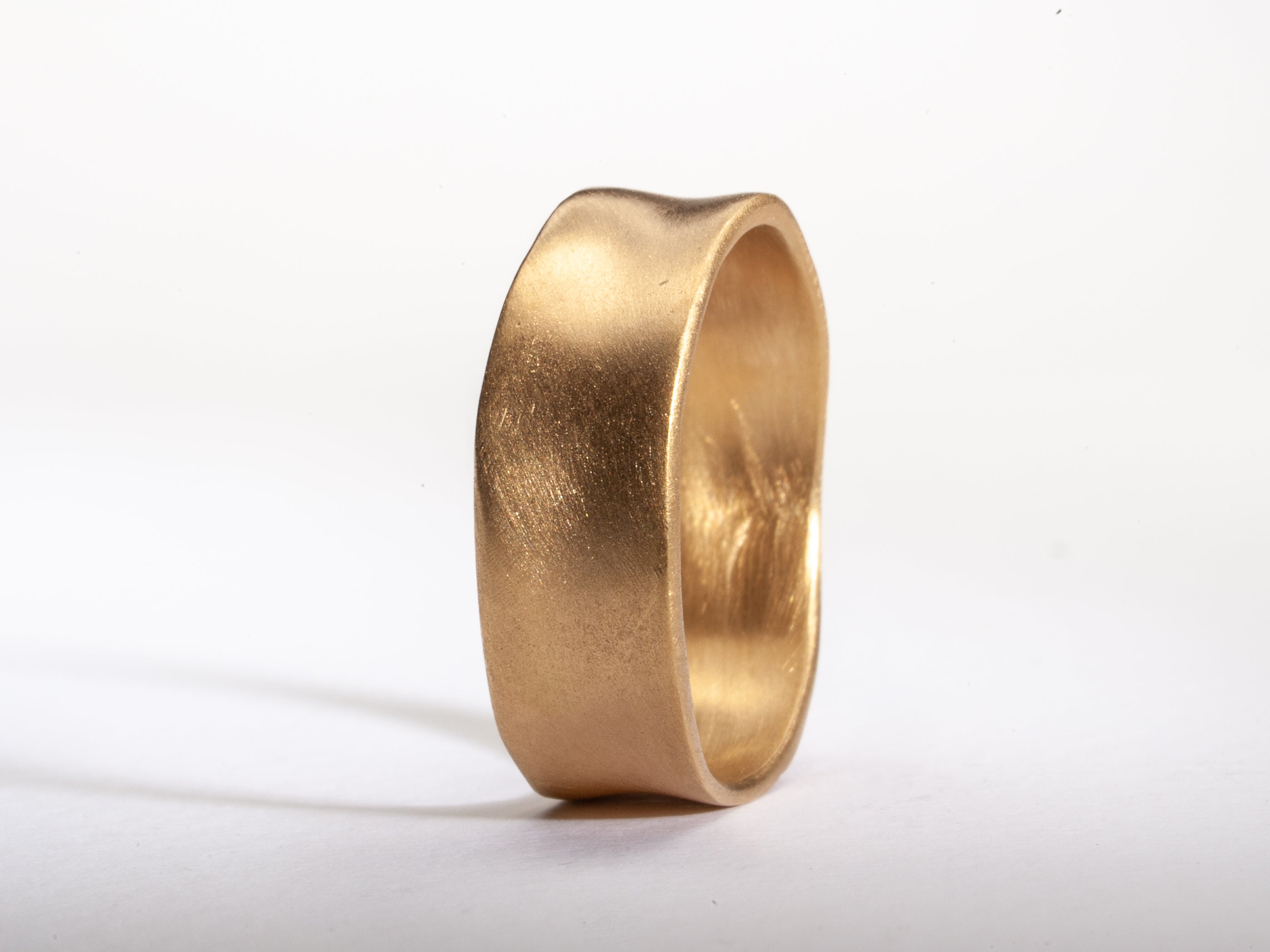 Matte Finish 18k Solid Gold Wedding Ring