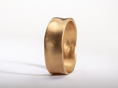 Matte Finish 18k Solid Gold Wedding Ring-ZadokGold