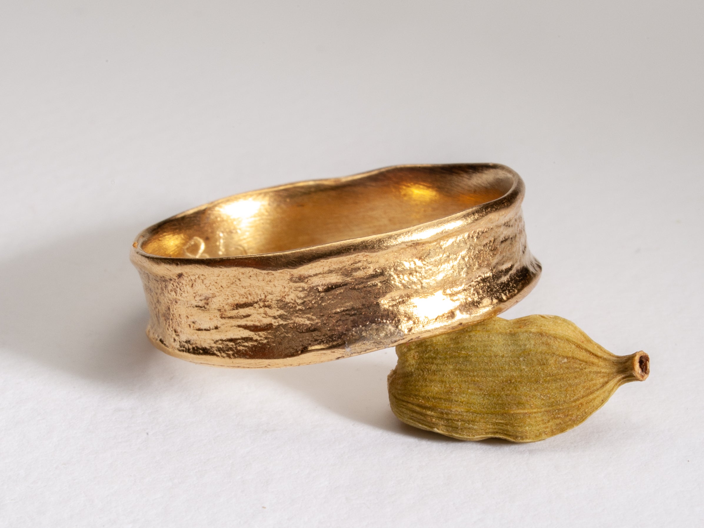 Ancient Organic Raw Textured 18k Gold Ring