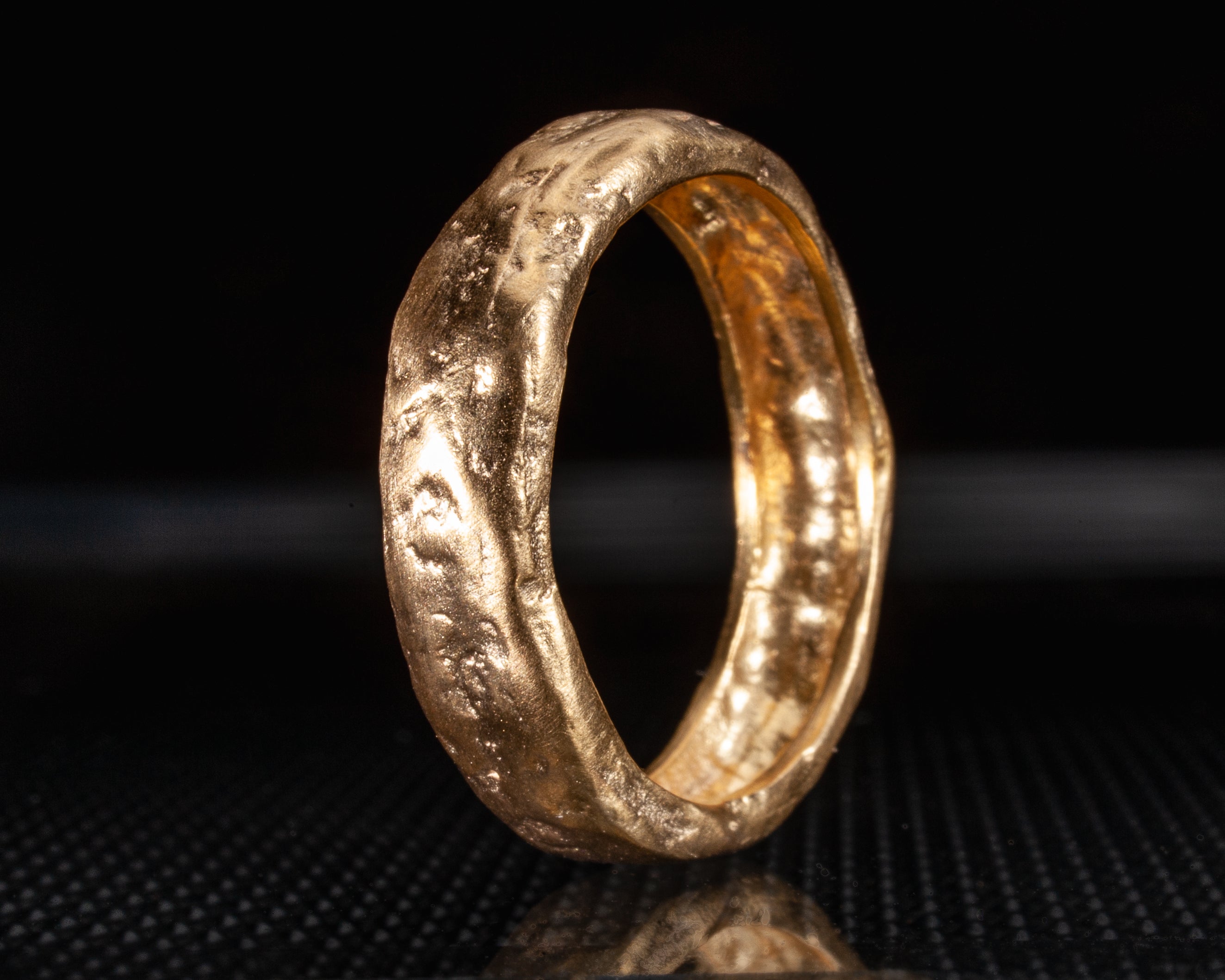 Chunky Melted Gold 18K Wedding Ring