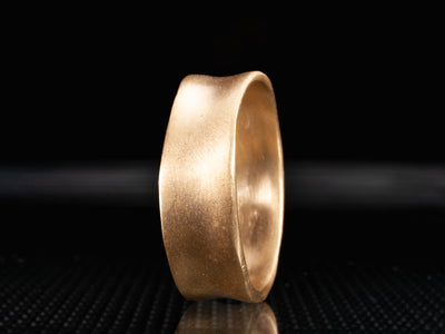 Matte Finish 18k Solid Gold Wedding Ring-ZadokGold