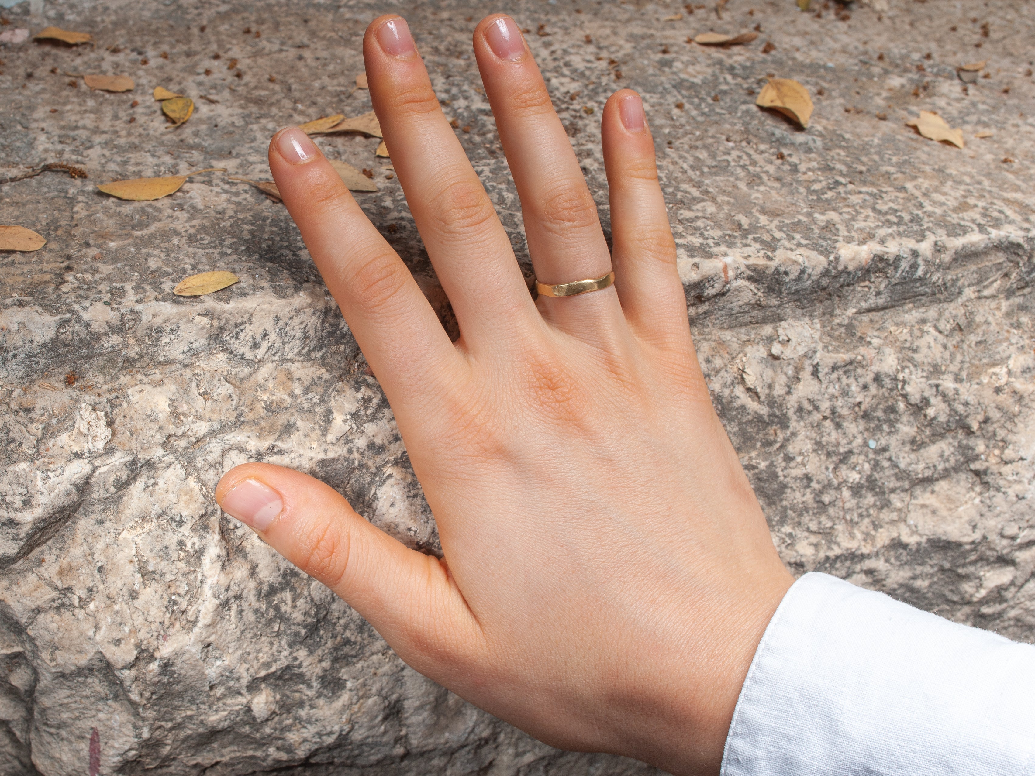 14k Handmade Smooth Matte Gold Ring